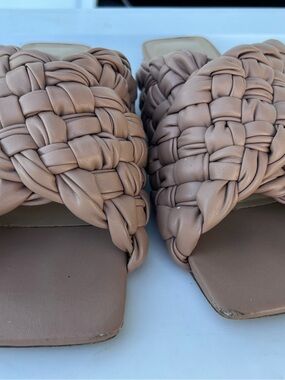 Steve Madden Braided Slide Sandals in Taupe